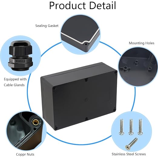 Junction Box IP65 Waterproof ABS Plastic Electrical Project Case Power Junction - Image 5