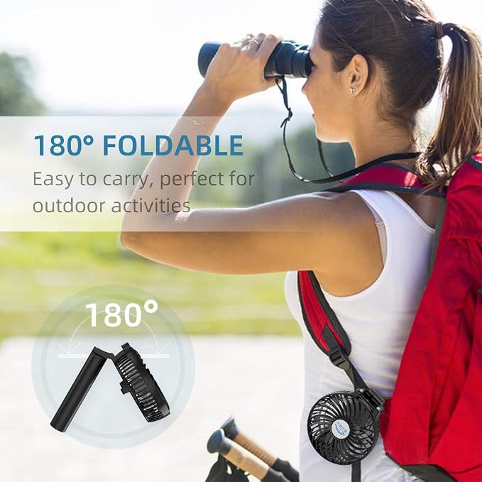 HandFan 10400mAh Handheld Fan Rechargeable, 40Hrs Long-Lasted Hand Fan - Image 6