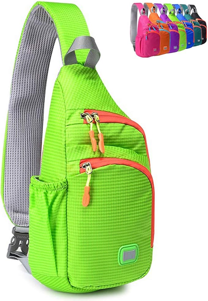 Peicees Small Sling Backpack Waterproof Unisex Shoulder Bag Chest Crossbody by Peicees