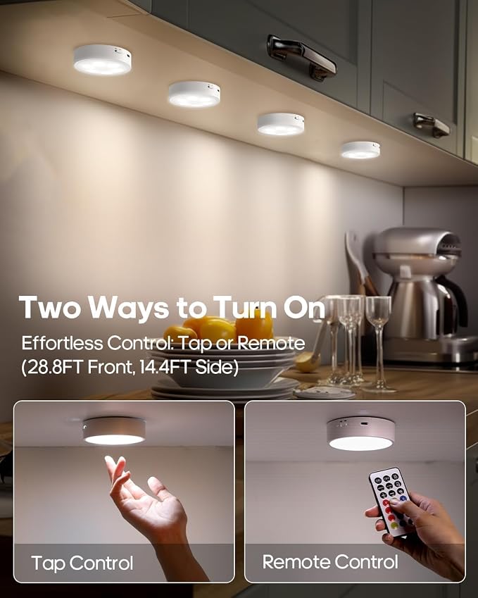 GOODEA.fun Puck Lights with Remote, 13 RGB Colors LED Under Cabinet Light - Image 5