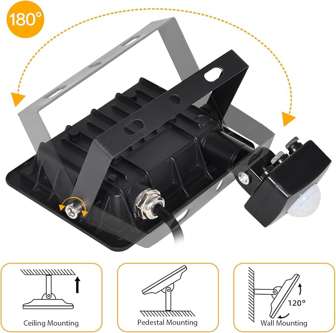 Motion Sensor Flood Light Outdoor, Plug in Motion Sensor Light - Image 7