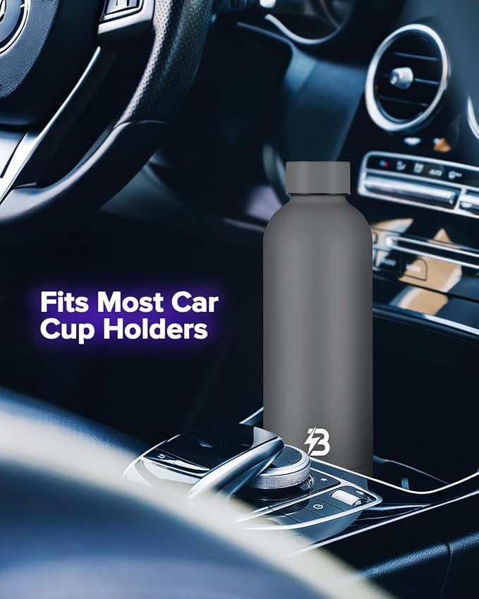 Insulated Water Bottle with Lid, 17 oz Reusable Leak-Proof Metal Stainless - Image 5