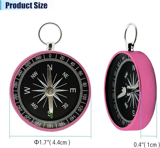 Pocket Compass, 2 Pieces Mini Compass - Image 2
