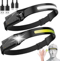 LED Headlamp, 2 Pack Rechargeable Flashlight by Avlxt