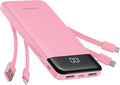 charmast Portable Charger with Built in Cables, Power Bank with Cords Wires by Charmast
