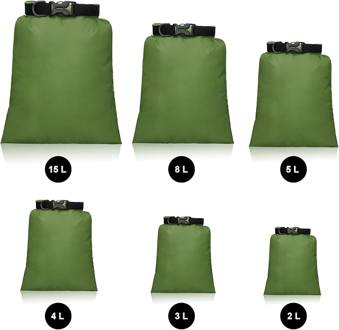 Shappy 6/12 Pcs Waterproof Dry Bags, Lightweight Outdoor Waterproof Dry Stuff - Image 4