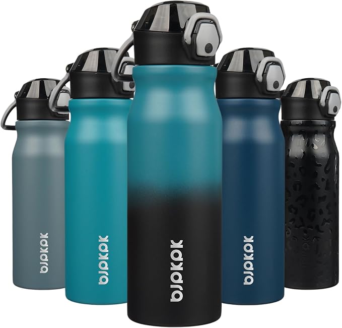BJPKPK Water Bottle with Straw 25oz Insulated Water Bottles Reusable Stainless by BJPKPK
