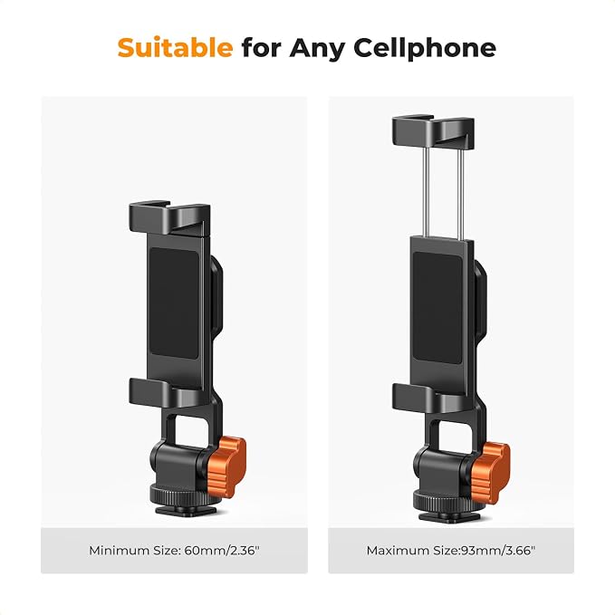 K&F CONCEPT Metal Phone Tripod Mount, Universal Smartphone Stand - Image 6