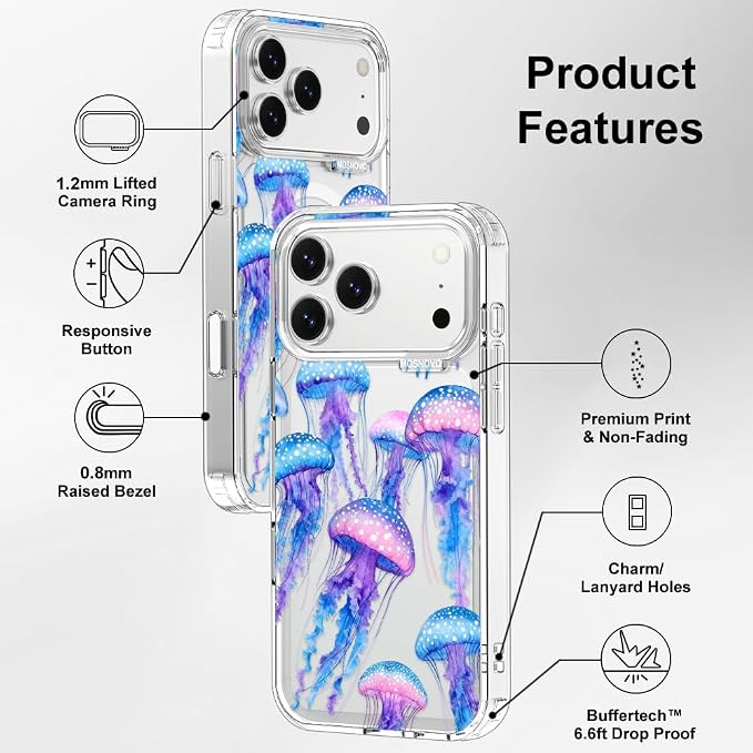 MOSNOVO for iPhone 17 Pro Max Case, Shockproof Military-Grade Protection 6.6ft - Image 7