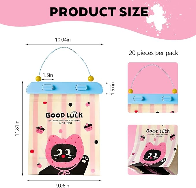 Zpana 60PCS Car Trash Hanging Bag, Disposable Leakproof Cute Cat Multipurpose - Image 2