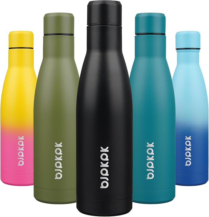 BJPKPK 17oz Insulated Water Bottles Stainless Steel Sports Water Bottles Keep by BJPKPK