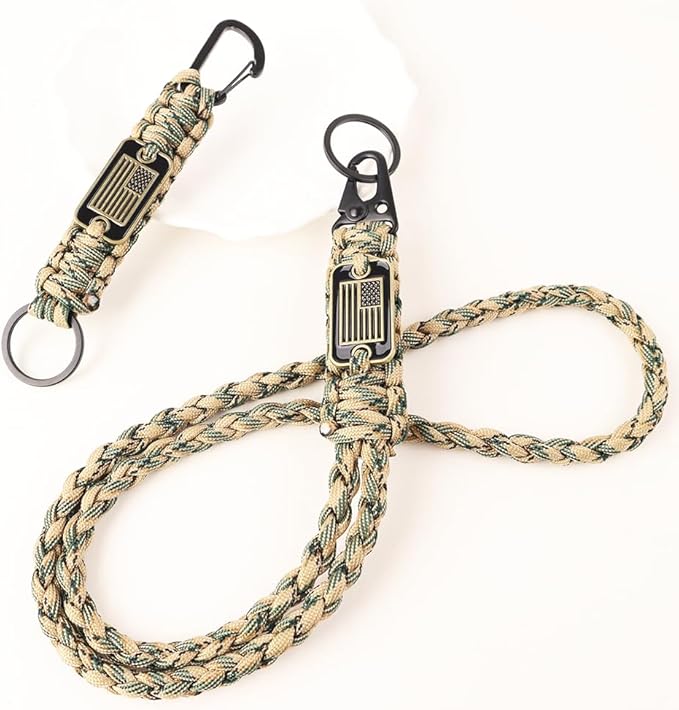 2pcs Heavy Duty Braided Paracord Lanyard Keychains - Image 8