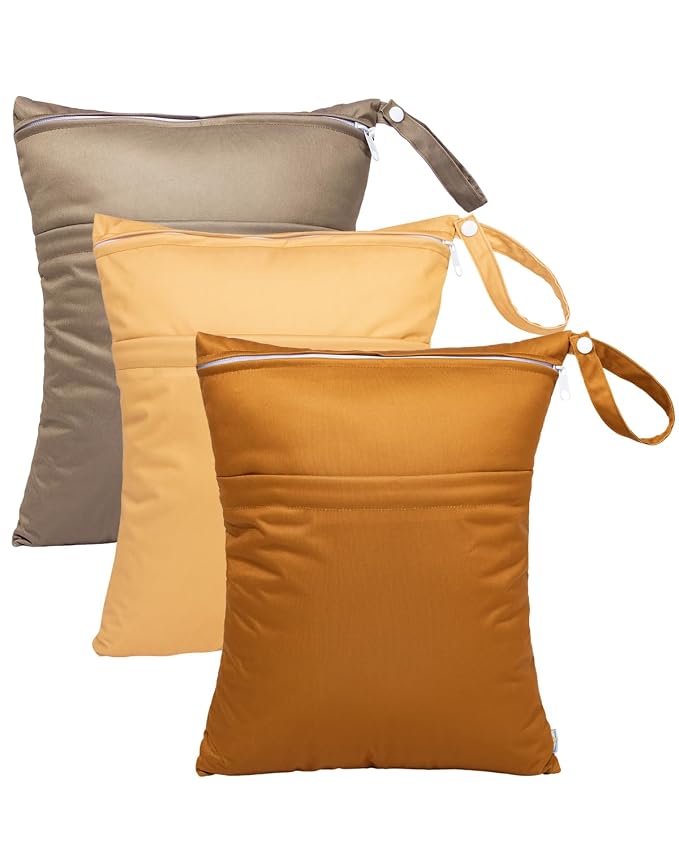 babygoal Wet Dry Bags for Baby Cloth Diapers, Washable Travel Bags, Gym Bag for by babygoal