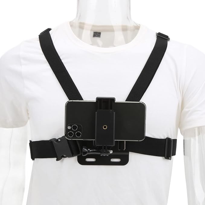 Mobile Phone Chest Mount Harness Strap Holder Outdoor Live Mobile Phone Chest by Yoidesu