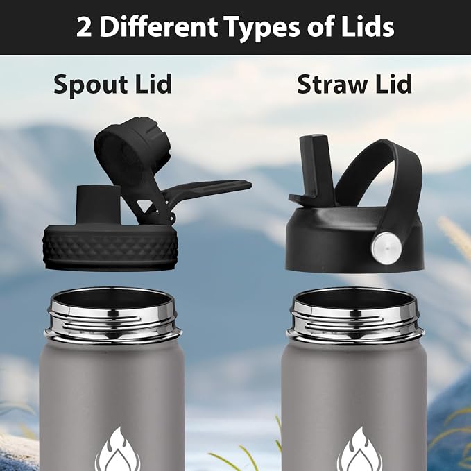 SENDESTAR Stainless Steel Water Bottle, Wide Mouth Water Bottle 40 oz - Image 2