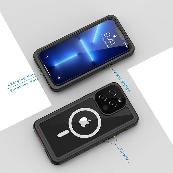 Lanhiem Magnetic for iPhone 13 Pro Max Case, Waterproof Dustproof Cover - Image 6