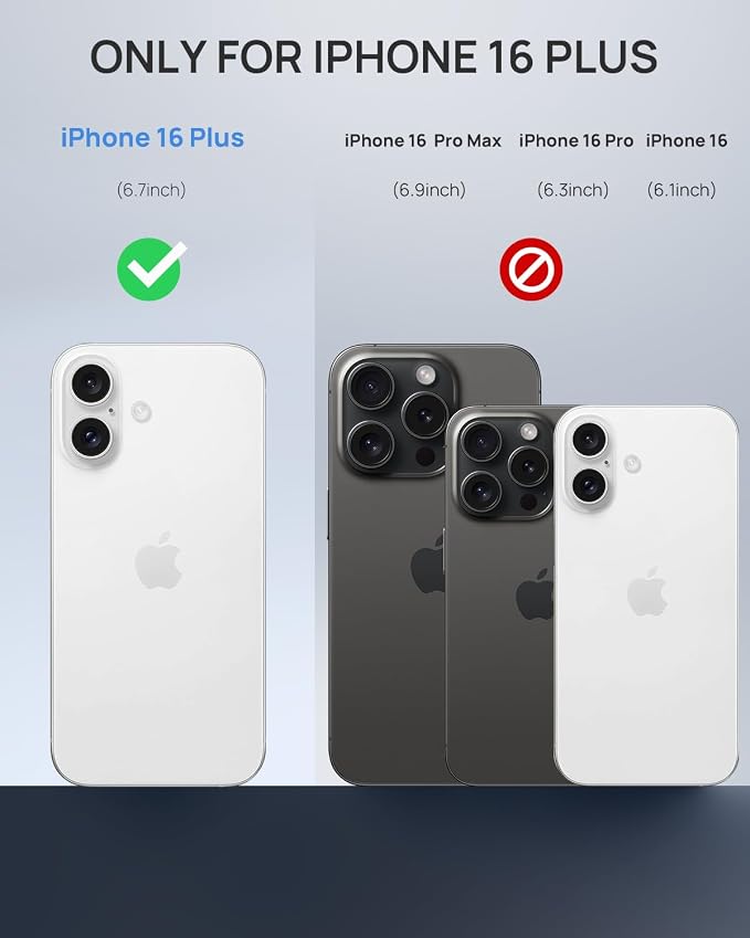Lanhiem Magnetic Case for iPhone 16 Plus, IP68 Waterproof Dustproof Phone Case - Image 8