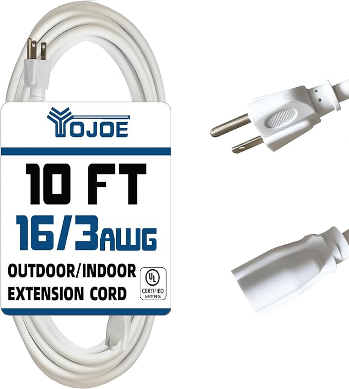 YOJOE Indoor Outdoor Extension Cord, 3 Prong 13A Weatherproof Power Cord by YOJOE