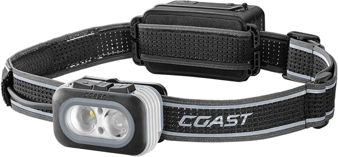 Coast RL20R 1000 Lumen Tri-Color LED Rerchargeable Headlamp by Coast