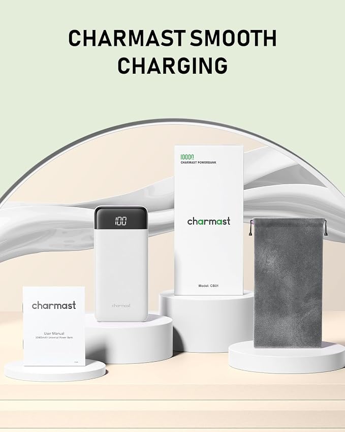 charmast Portable Charger with Built in Cables, 10000mAh Slim Power Bank - Image 9