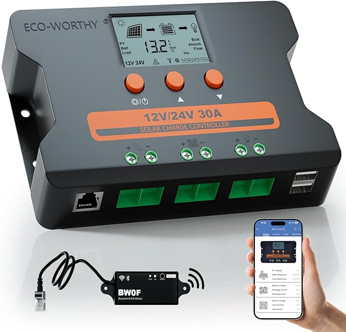 ECO-WORTHY Solar Charge Controller 30A by ECO-WORTHY