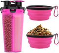 Dog Travel Water Bottle W/Collapsible Bowls by TRAVELINGTOTS