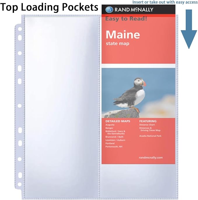 30 Pack 60 Pockets 4.5x11” Folded Map Sleeves, Ultra-Clear Brochure Organizer - Image 6