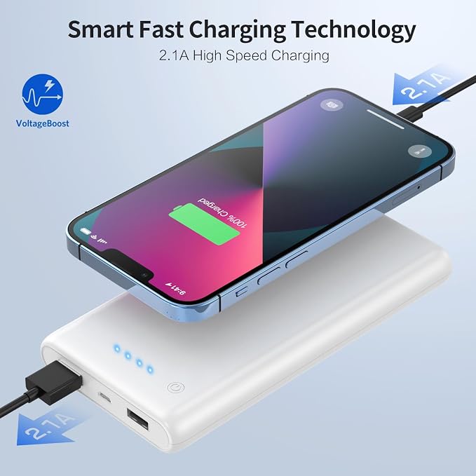Portable Charger Power Bank 25, 5V/3A USB C in&Out Fast Phone Charging - Image 6