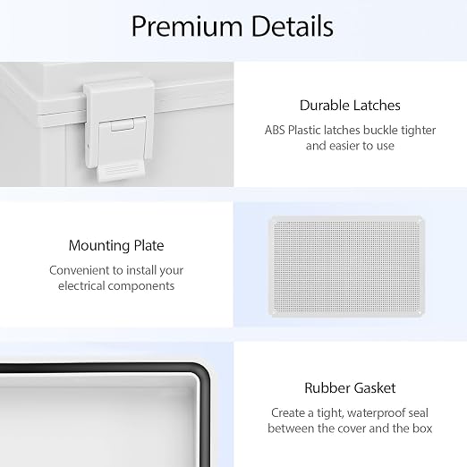 Electrical Box IP65 Waterproof Dustproof ABS Plastic Enclosure, Outdoor and - Image 4