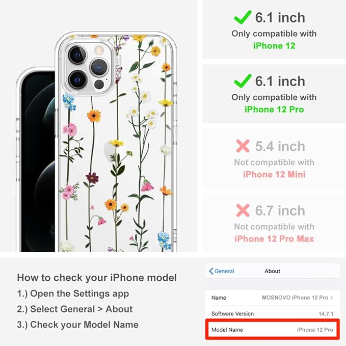 MOSNOVO Case for iPhone 12 & iPhone 12 Pro - Image 2