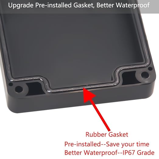 Watertight Junction Box, IP67 Waterproof Project Box Durable ABS Plastic - Image 3