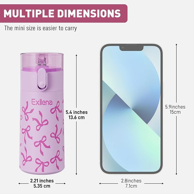 5oz Small Water Bottles with Straw, Mini Water Bottle with One-Hand Open Design - Image 2