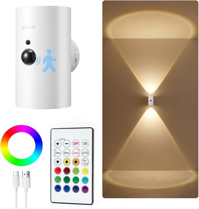 EZVALO Battery Operated Wall Sconce by EZVALO