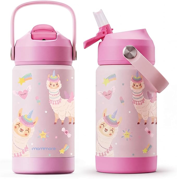 Mommore Kids Water Bottle 12 oz, Insulated Stainless Steel Water Bottle by mommore