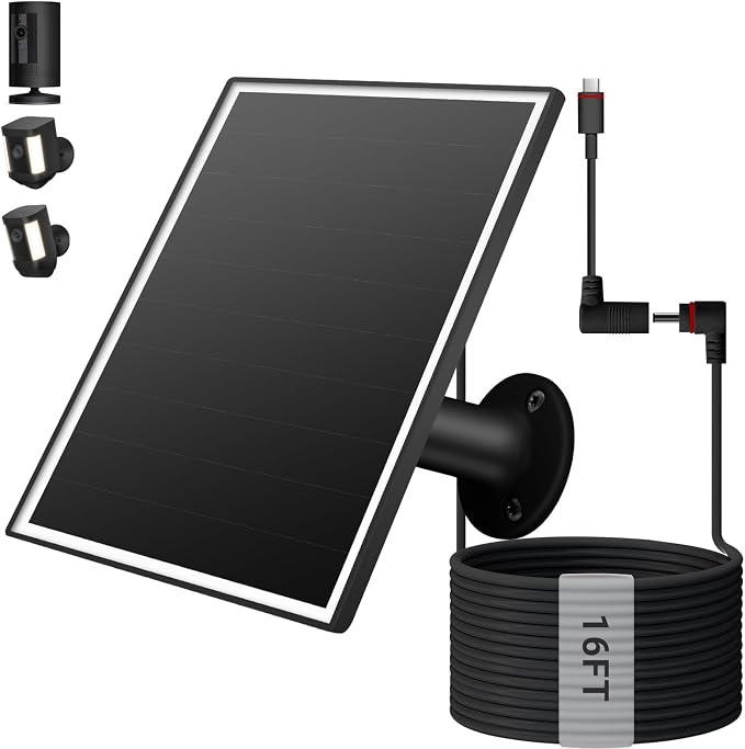 Solar Panel for Ring Camera, 6W Solar Charger by Unknown