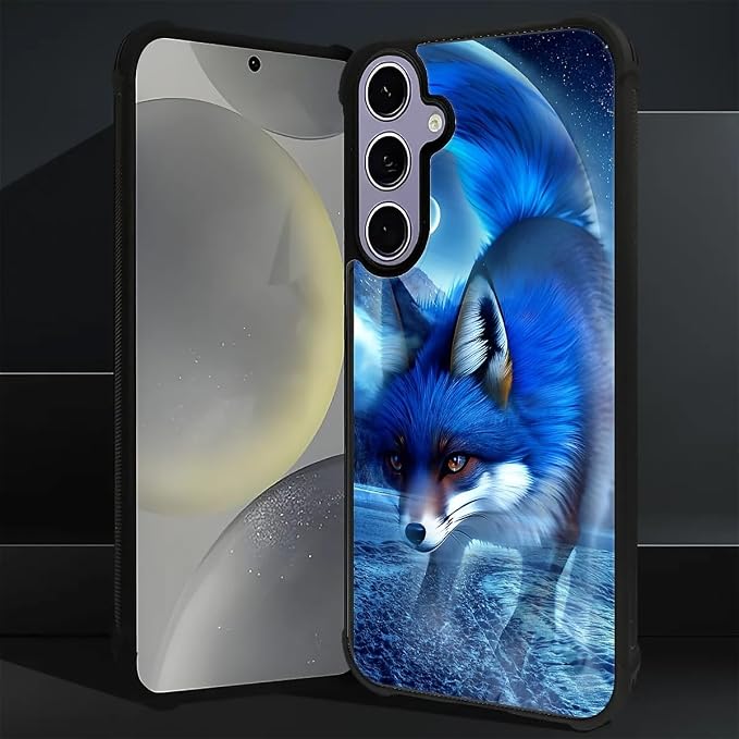for Samsung Galaxy S24 S25 Case, Snowy Mountain Fox Lake Pattern Graphic Design - Image 6