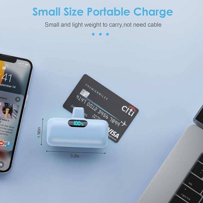 Mini Portable Charger USB C Power Bank, Upgraded 5000mAh PD Fast Charging - Image 3