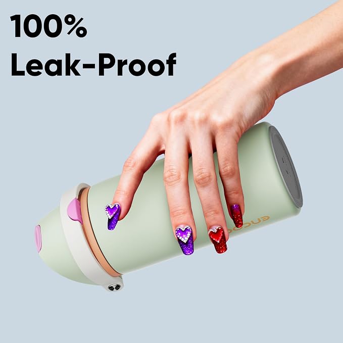 Insulated Water Bottle with Straw - Image 6