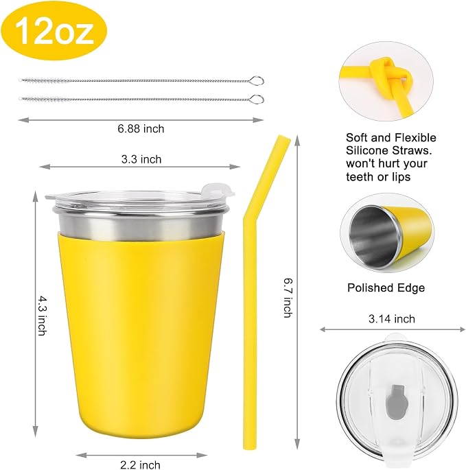Yummy Sam 12oz Kids Stainless Steel Cups - Image 2