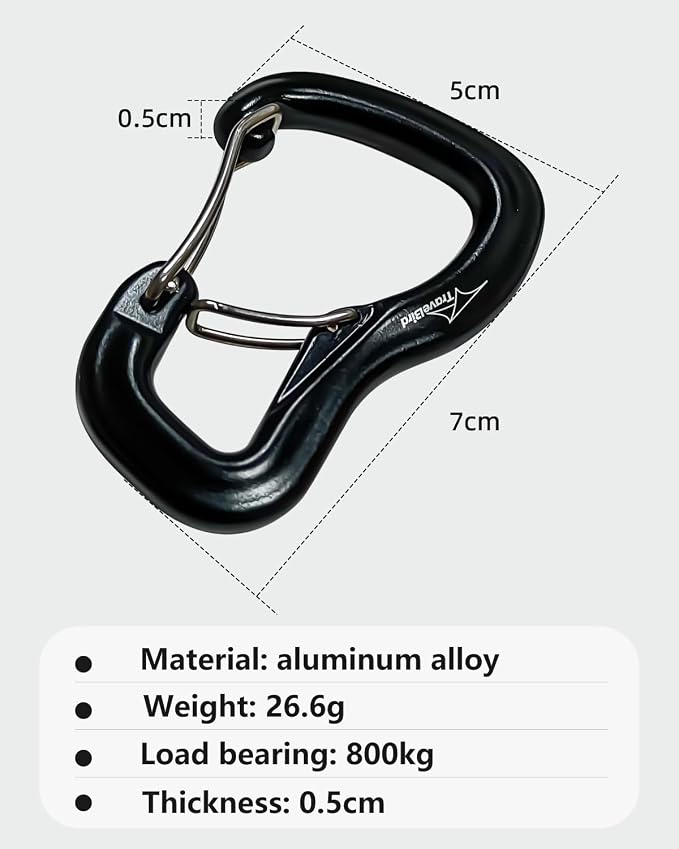 Heavy Duty Carabiner Clip Hook 8KN, - Image 6