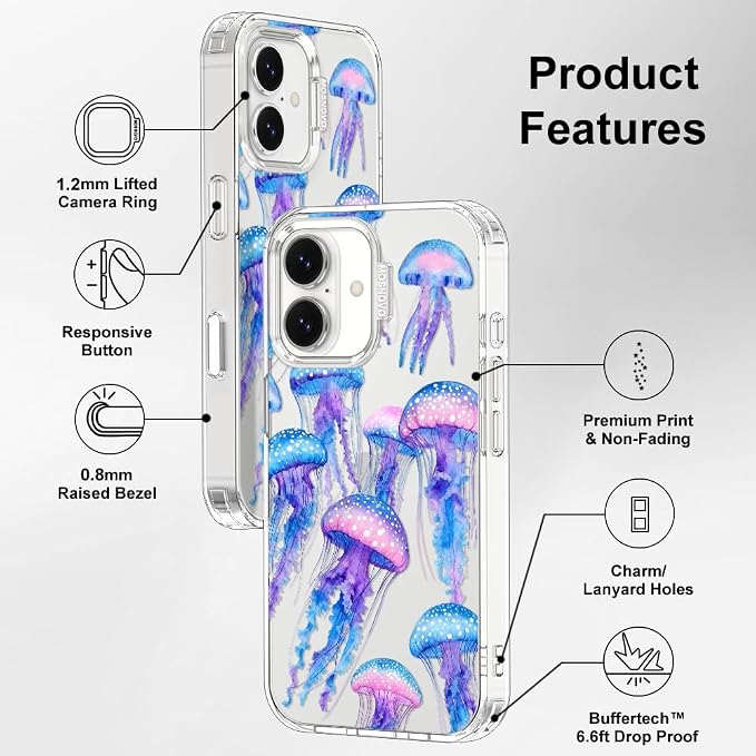 MOSNOVO for iPhone 17 Case, Shockproof Military-Grade Protection 6.6ft Drop - Image 7