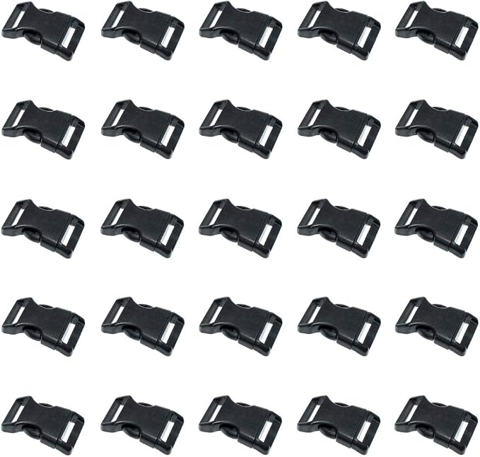 Black Plastic Side Release Buckles by ParacordPlanet