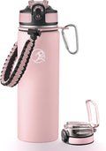 GOSWAG Insulated Sports Water Bottle, 24oz 2 Lids, Stainless Steel Water Bottles by GOSWAG