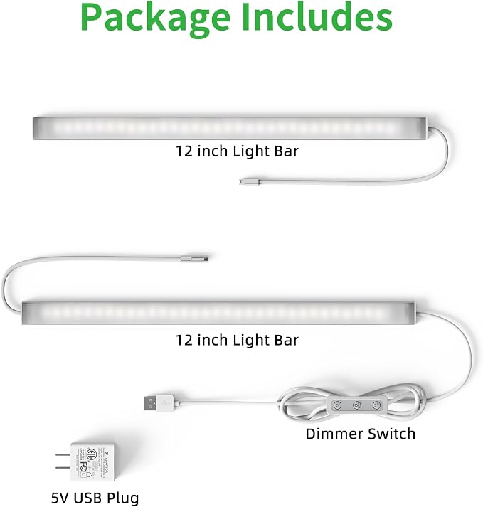 Plug-in Under Cabinet Lighting, Dimmable Under Counter Lights - Image 7
