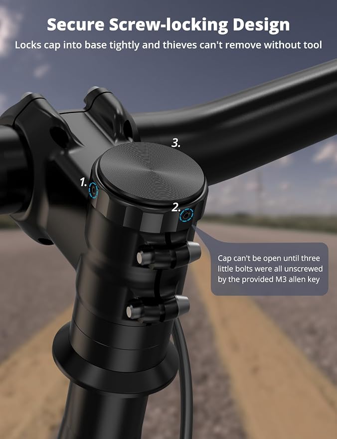 SUPMEGA Bike Mount for AirTag, Hidden Bicycle Stem Cap Mount for AirTag - Image 4