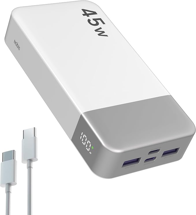 NOBIS Portable Charger, 20000mAh Power Bank, 45W Power Bank Fast Charging by NobisPowerbank