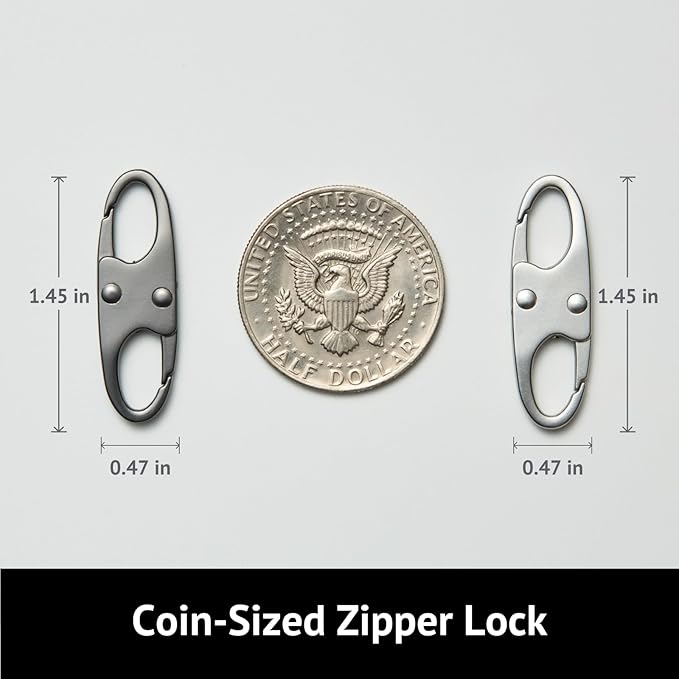 zelin Anti Theft Zipper Clips Double Opening Small Carabiner Clips, Commuting - Image 2