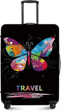 ANNA QUEEN Colorful Butterfly Travel Luggage Cover -Stretchable Airplane by ANNAQUEEN