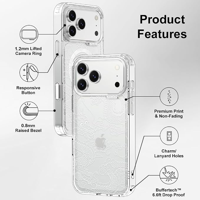 MOSNOVO for iPhone 17 Pro Max Case | Military Grade 6.6ft Drop Tested | Camera - Image 7
