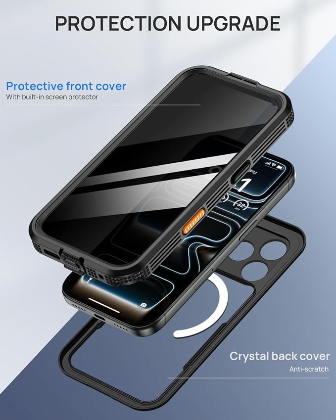 Lanhiem Magnetic for iPhone 17 Pro Case, Built-in Privacy Screen Protector - Image 5